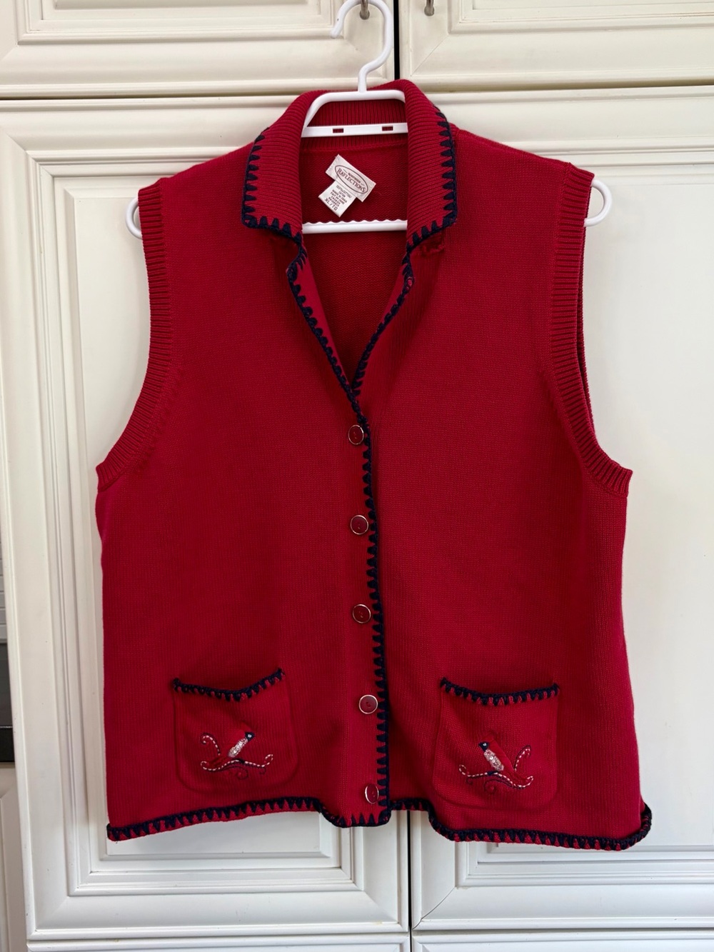 Northern Reflections Women’s Vintage Button Front Knit Vest